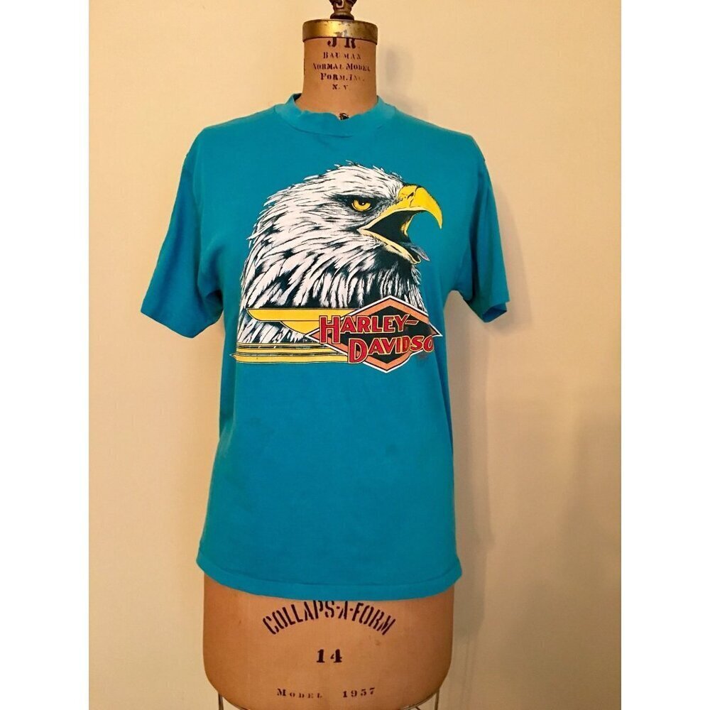 Vtg1986 Harley Davidson Paper Thin T-shirt, Screaming Eagle, Appleton Harley, L